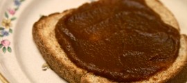 Apple butter on toast