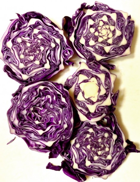 Grilled Red Cabbage Steaks - 16¢