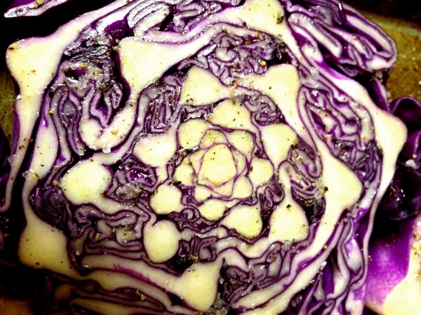 Grilled Red Cabbage Steaks - 16¢