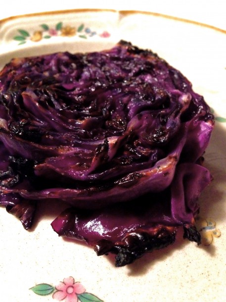 Grilled Red Cabbage Steaks - 16¢