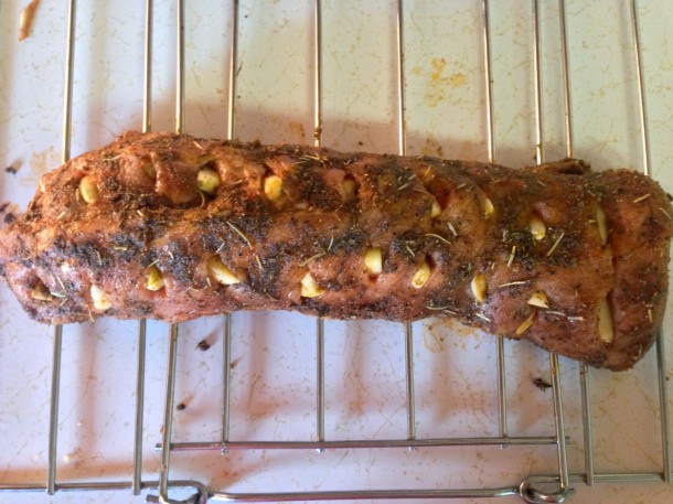 Garlic Studded Pork Loin Recipe - Broke and Healthy