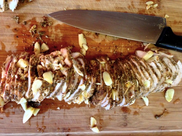 Garlic Studded Pork Loin Recipe - Broke and Healthy