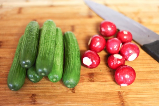 Tangy Cucumber Radish Salad - www.BrokeandHealthy.com (1)