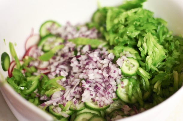 Tangy Cucumber Radish Salad - www.BrokeandHealthy.com (5)