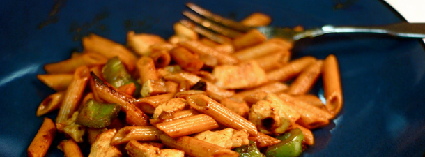 Chicken Penne "Lo Mein" – $.60