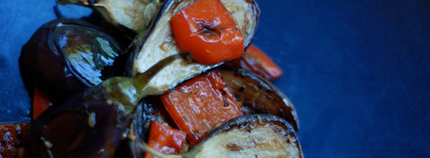 Sauteed Mini Eggplant, Red Pepper & Garlic – $.39