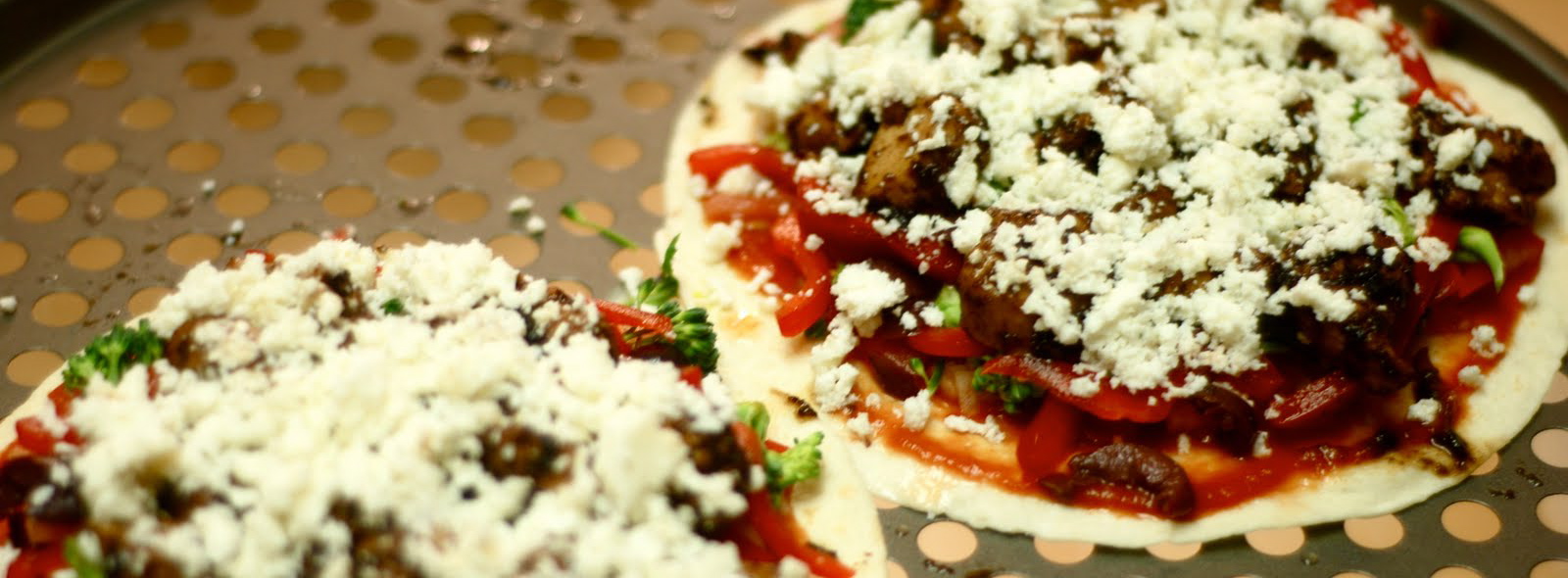 Balsamic Chicken, Feta & Veggie "Flatbread" Tortilla Pizza – $1.93