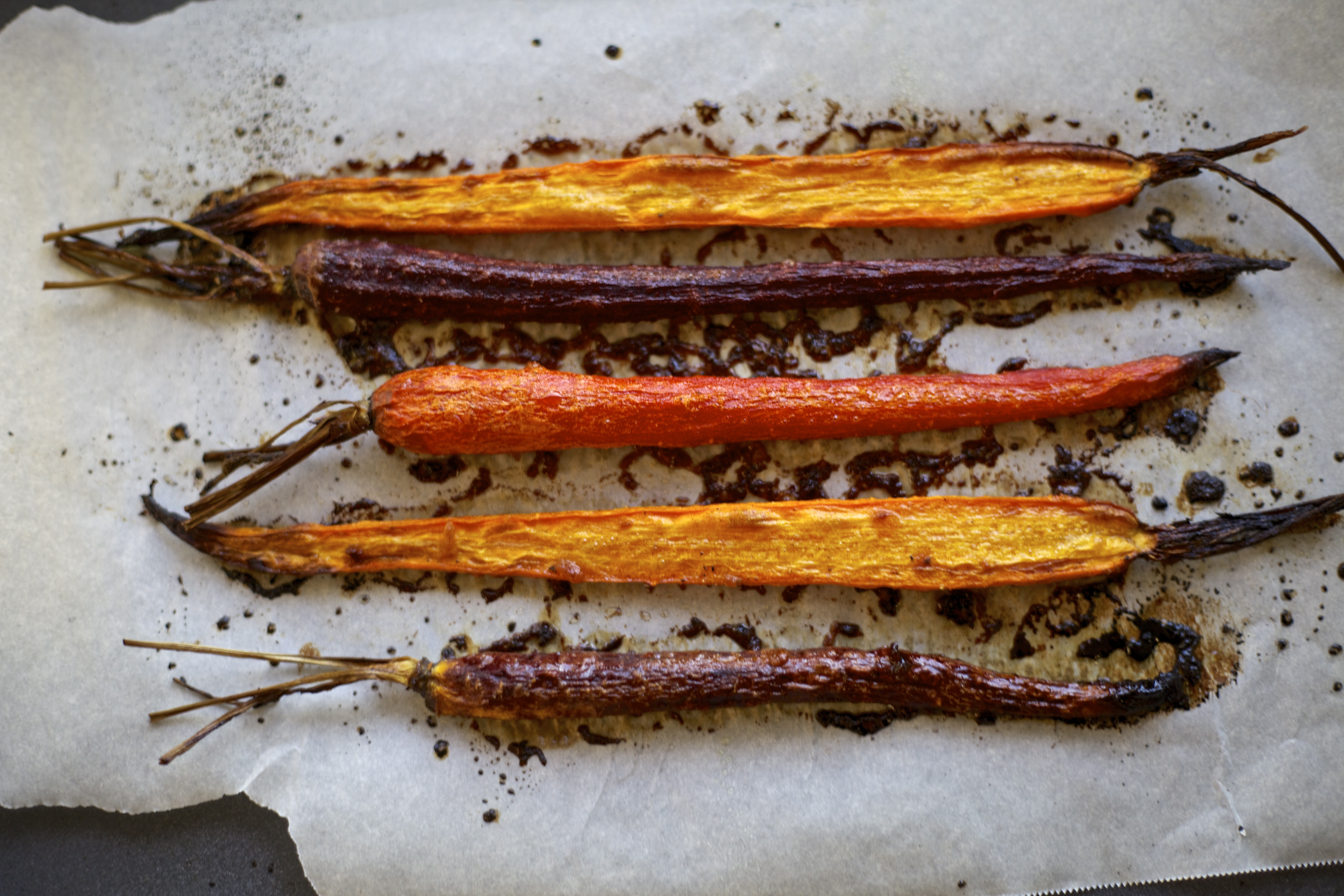 Sweet Roasted Rainbow Carrots